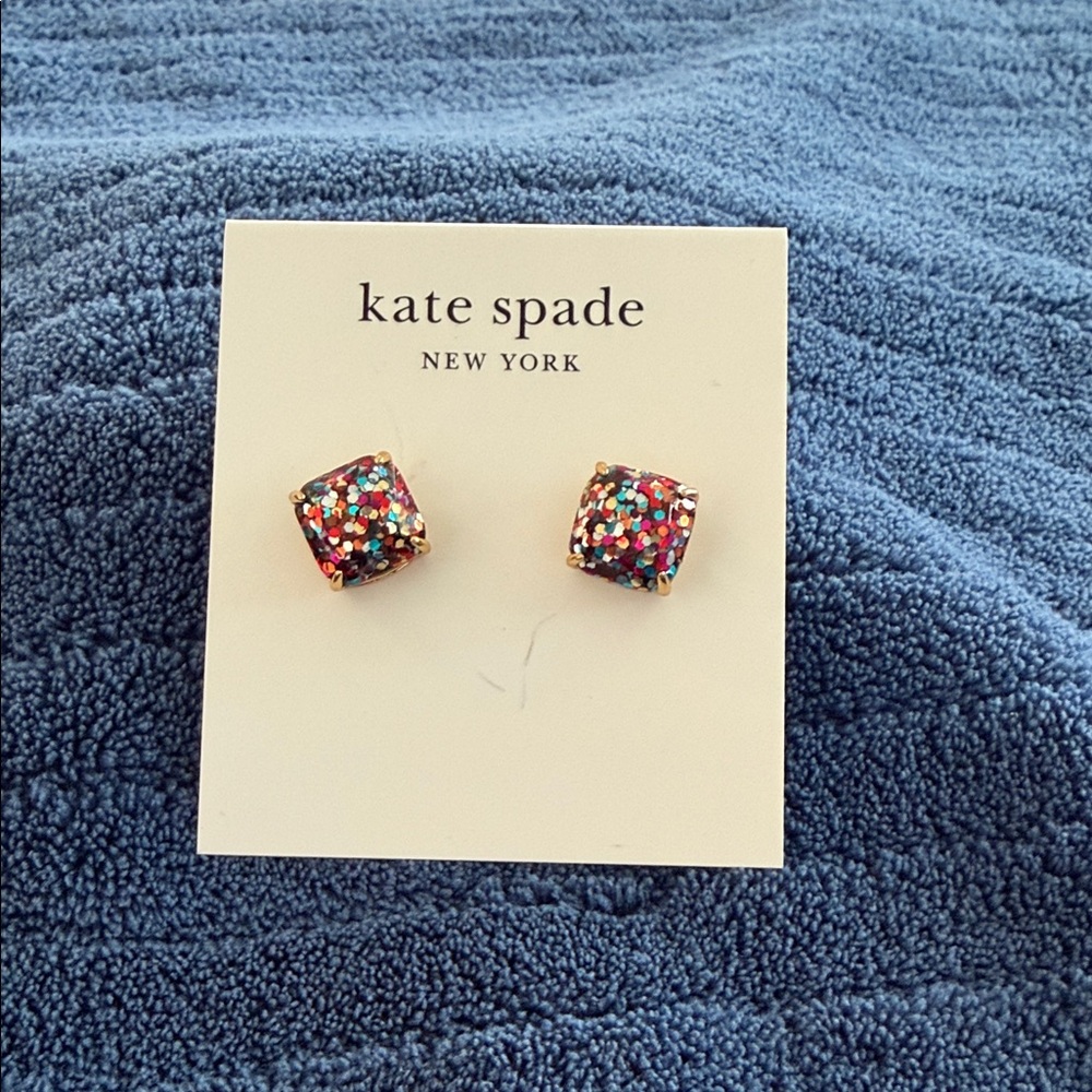 Kate Spade Multicolor Glitter Square Earrings